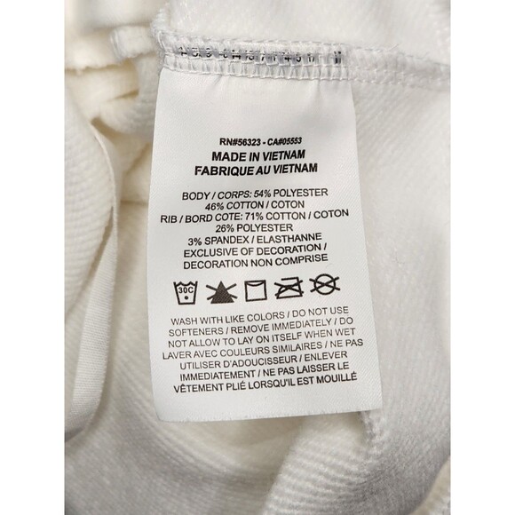 Nike Sweatshirt Men's L White Dri-Fit "Just Do It" Arm Spell Out Crew Pockets - Picture 8 of 8